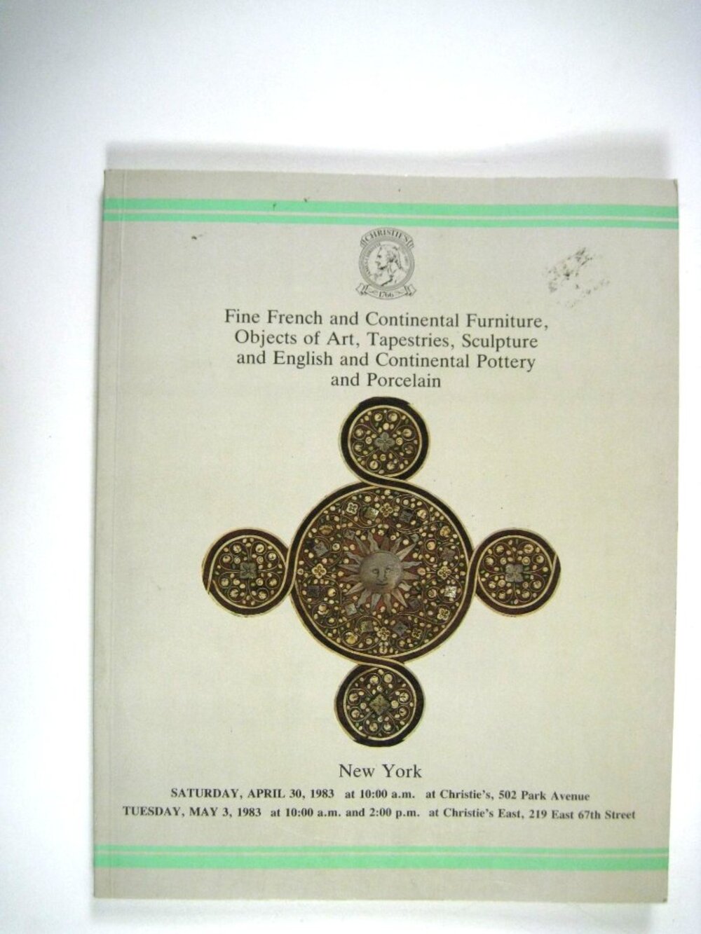 Fine French and Continental Furniture Auction Catalog 1983 Christies
